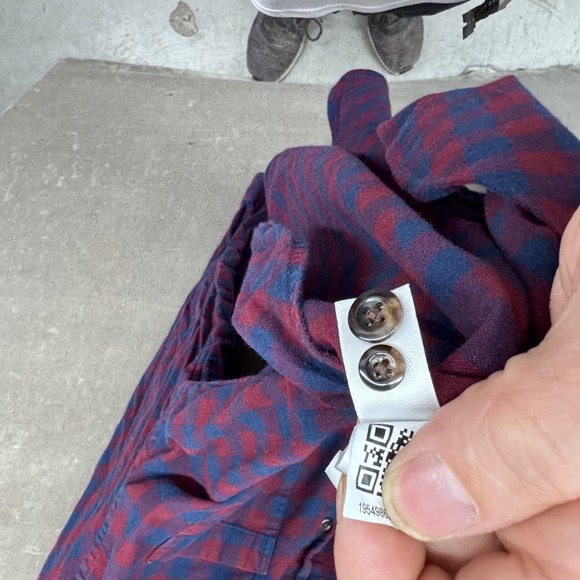 Bonobos Shirt Mens XL Red Blue Plaid Stretch Slim Fit Long Sleeve Casual Button - Picture 6 of 10